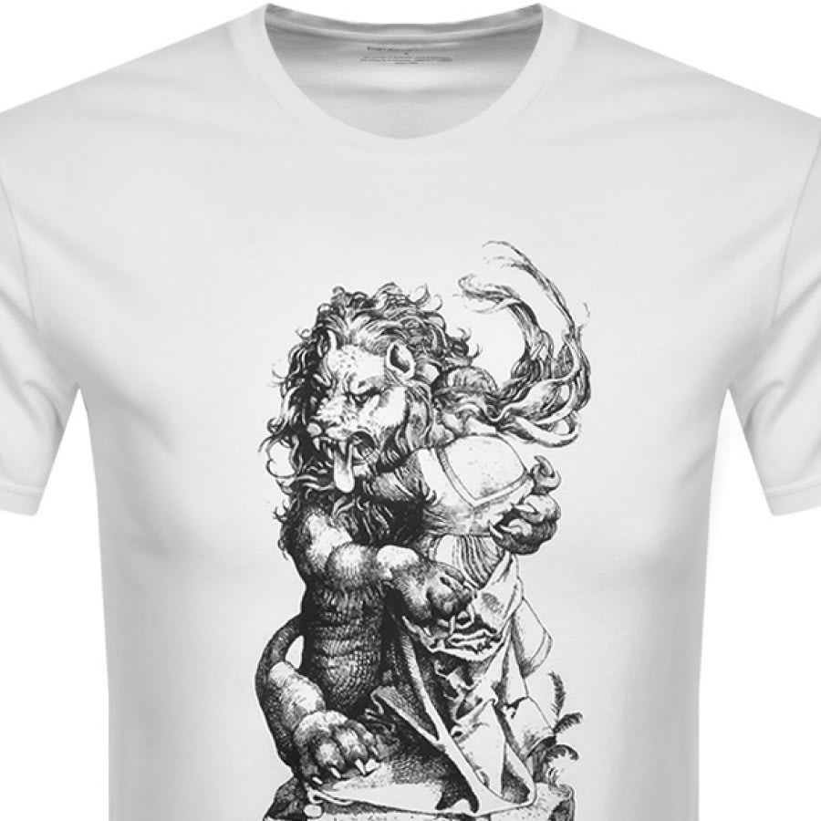 Alternative Image for ProductEmporio Armani Crew Neck Logo T Shirt White2